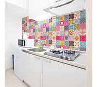 Sticker Mural Carrelage adhésif Cuisine Salle de Bain - 60 Stickers CARRELAGES AZULEJOS AMARILIS - 60stickers15x15cm