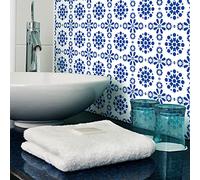 Sticker Mural Carrelage adhésif Cuisine Salle de Bain - 9 Stickers Carreaux DE Ciment Oriental DESSOUK - 9stickers15x15cm