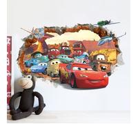 Sticker mural Chambre Cars 3D enfantsMulticolor