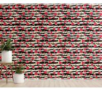 Sticker Mural Credence 3D Pastque Cuisine Douillet sans Outil 45x500cm | Lot de stickers muraux etanches pour cuisine et salle de bain. Motif 3D et Pastque, 3D, ideal pour Cuisine.