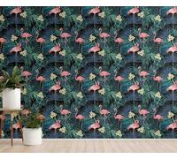Sticker Mural Credence Flamant Cuisine Rose Maison Stylise Moderne 45x500cm