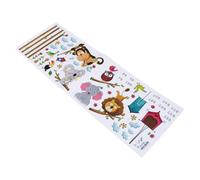 Sticker Mural de Mesure Zoo Animaux pour Chambre Bébé PVC | Autocollant Amovible, Pose Simple Mur Lisse ou Porte, Décor Intérieur pour Garçon et Filles
