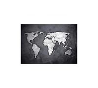 Sticker Mural Déco Map Monde 50cm Noir