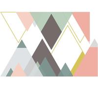 Sticker mural – Décoration de chambre à coucher/salon – Immense motif de montagnes scandinaves KRISTAL – 110 x 165 cm