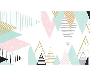Sticker mural – Décoration de chambre à coucher/salon – Immense sticker mural représentant la chaîne de montagnes scandinave de l'Atlas – 100 x 170 cm