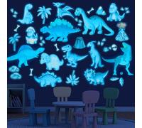 Sticker mural dinosaure pour chambre d'enfant - Dinosaures lumineux - Autocollant mural - Sticker mural - Dinosaure brillant - Pour chambre d'enfant - Cadeau