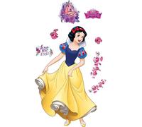 Sticker mural Disney Blanche-Neige jaune, bleu et rose - 612437 - 127 x 200 cm
