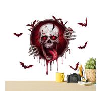 Sticker mural effrayant Halloween autocollant amovible effrayant