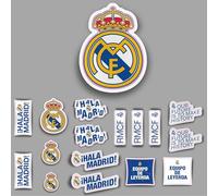 Sticker mural en vinyle avec logo du Real Madrid - Taille moyenne (70 x 40 cm) - Lot d'autocollants, Mixte