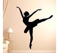 Sticker mural en vinyle Motif danseuse de ballerine 96 x 84 cm