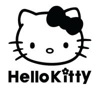 Sticker mural en vinyle pour filles et adolescents Motif chat Hello Kitty