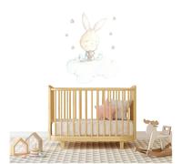Sticker Mural Enfant Petit Lapin Dreams Multicolore TU