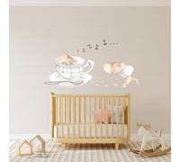 Sticker Mural Enfant Petites Souris Tea Time Multicolore TU