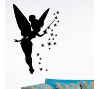 Sticker Mural fée et étoiles - 75 X 50 cm, Argent
