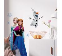 Sticker mural La Reine des Neiges avec Anna et Elsa - Dimensions 50 x 70 cm - Disney Stickers muraux pour chambre d'enfant Reine des Neiges Stickers Décoration Fille, Coloré