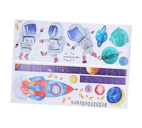 Sticker Mural Mesure Taille Astronaute Amovible 1 Set Pvc | Courbe de Croissance, Décor pour Chambres D’garçon et Filles et Maternelles, Motif Spatial