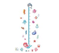Sticker Mural Mesure Taille Garçon et Filles Océan, Pvc Repositionnable | Tableau de Croissance, Décor Chambre et Salon, Facile à Retirer, pour Suivre les Centimètres des Petits