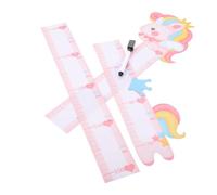 Sticker Mural Motif Animal Toise de Croissance, Rose, Garçon et Filles | Pvc Amovible et Imperméable, Décor pour Murs Intérieurs, Lot de 1 Set de Set de Set, sans Décoloration