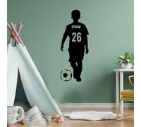 Sticker Mural Prénom Joueur De Football, Prénom Personnalisé Avec Stickers Muraux Football, Prénom Joueur De Football Personnalisé, Sticker Mural Chambre De Garçon(M)