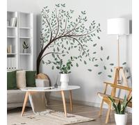 Sticker Mural PVC pour arbre Vert Papillons Nature Amovible Sticker(A) | Application polyvalente, pour idéal salon pour chambre, fond canapé cozy, améliore ambiance, pour décor intérieur