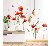 Sticker mural - PZCC - PZCC - Coquelicot rouge - Chambre/Salon/Cuisine - Intérieur