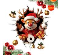 Sticker Mural Qui Brise Père Noël, Autocollants Muraux De Noël Amovibles, Santa Décoration Noel Intérieur, Amovible Mignon Cartoon Décoration Maison Pour Salle De hambre Salle DÉtude