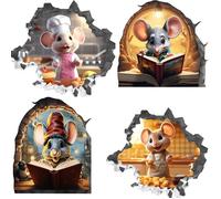 Sticker Mural Souris salon bordure murale décoration papier peint amovible pour chambre d'enfants Stickers drôles décor à la maison