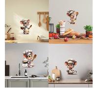 Sticker mural souris salon bordure murale décoration papier peint amovible pour chambre d'enfants Stickers drôles décor à la maison