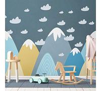Sticker Muraux Autocollant Enfants Decoration Géant Montagnes Scandinaves pour Chambre Bébé Blanka 55 x 95 cm