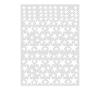 Sticker Muraux Wall Sticker étoile PVC Amovible DIY Vinyle Creative Art Decal Décoration Pour Salon Chambre Maison 2 Pcs(Blanc)