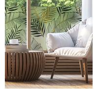 Sticker Occultant - AMBIANCE STICKER - Feuilles de Palmier Chic - 40x100cm - Intérieur - Salle de Bain