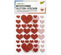 Sticker pailleté en caoutchouc mousse HEARTS CLASSIC
