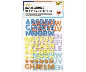 Sticker pailleté en caoutchouc mousse LETTERS