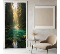 Sticker Porte Bois Papier Peint, Paysage Naturel Autocollant Poster Auto-Adhésif, Chambre Salon Salle de Bain Affiche Art Décor Mural 3D Stickers Porte 77 x 200 cm w.7454