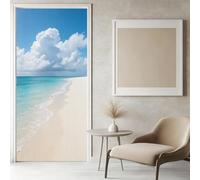 Sticker Porte Plage Papier Peint, Vue sur la Mer Autocollant Poster Auto-Adhésif, Chambre Salon Salle de Bain Affiche Art Décor Mural 3D Stickers Porte 90 x 210 cm w.7885