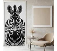 Sticker Porte Zèbre Papier Peint, Animaux Sauvages Autocollant Poster Auto-Adhésif, Chambre Salon Salle de Bain Affiche Art Décor Mural 3D Stickers Porte 95 x 215 cm w.7319