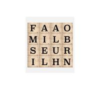 Sticker Relief Lettres 41x41cm Noir