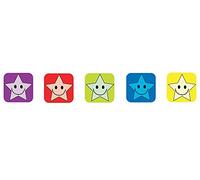 Sticker Solutions Lot de 180 autocollants carrés Smiley Star