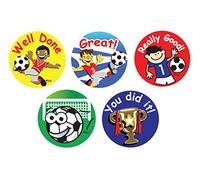 Sticker Solutions Lot de 180 autocollants de récompense sur le thème du football