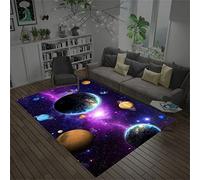 Sticker Superb. Galaxie Ciel Étoilé Tapis Bleu Violet Salon Salle De Jeux Pour Enfants Décoration Sol Moderne Garçon Fille Chambre Paillasson Bains (Bleu Violet,40 x 60 cm)
