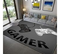 Sticker Superb. Tapis de Contrôleur de Jeu Tapis de Sol Antidérapant Tapis de Porte Salon Chambre Jeu pour Enfants Tapis Rampant Adolescents Garçons Graffiti Game Console Grand Rugs (Gris,120x160 cm)