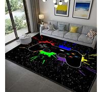 Sticker Superb. Tapis de Contrôleur de Jeu Tapis de Sol Antidérapant Tapis de Porte Salon Chambre Jeu pour Enfants Tapis Rampant Adolescents Garçons Graffiti Game Console Grand Rugs (Noir,100x120 cm)