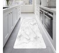 Sticker Superb. Tapis de Salon Tapis de Chambre à Coucher Tapis Enfants Jouent Antidérapant Cuisine Couloir Salle à Manger Tapis de Sol Tapis de Porte D'extérieur,Thème de Marbre 3D (Gris,80x160 cm)