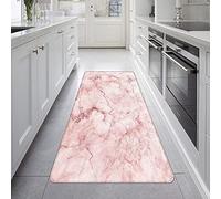 Sticker Superb. Tapis de Salon Tapis de Chambre à Coucher Tapis Enfants Jouent Antidérapant Cuisine Couloir Salle à Manger Tapis de Sol Tapis de Porte D'extérieur,Thème de Marbre 3D (Rose,100x150 cm)
