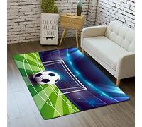 Sticker Superb. Tapis de Sport Chambre Salon Cuisine Football Terrain Sol Paillassons Toilettes à Séchage Rapide Bain D'exercice Décoration (Bleu,100x150 cm)