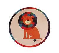 Sticker Superb - Tapis Pour Enfants Salon Design Dessin Animé Tapis Salon Tapis Rond de 80 cm de Diamètre Lion, Manchot, Chat, Poisson - Multicolore 8 mm Moquettes (Lion)
