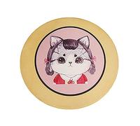 Sticker Superb - Tapis Pour Enfants Salon Design Dessin Animé Tapis Salon Tapis Rond de 80 cm de Diamètre Lion, Manchot, Chat, Poisson - Multicolore 8 mm Moquettes (Chat)