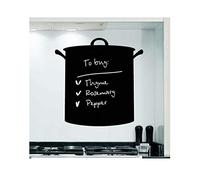 Sticker Tableau Noir CUISINIÈRE 55 x 55 cm, Adhésif Ardoise Effaçable, Décoration MÉMO pour Cuisine, TO DO LIST, Autocollant mural de qualité Made in Europe