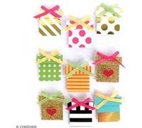 Stickers 3D Cadeau - 9 autocollants Multicolore G