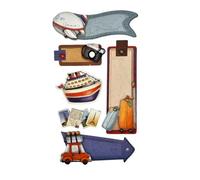 Stickers - 3d - Scrapbooking - Thème Voyage - Erica